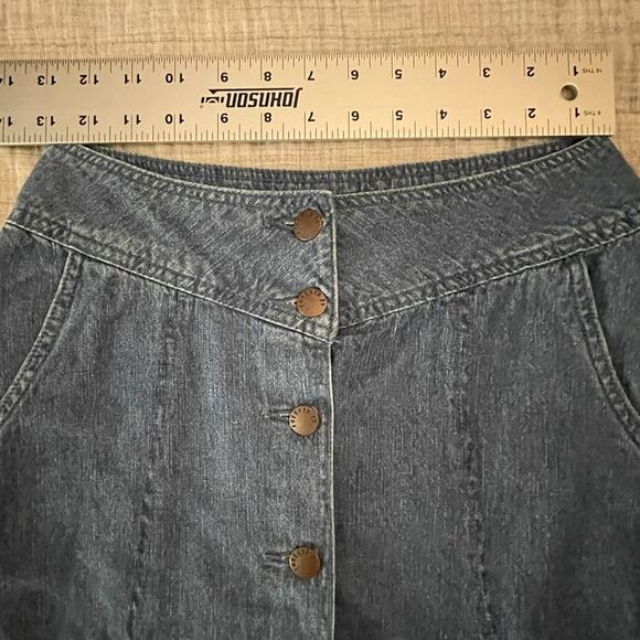 Western Denim Skirt - Size 26 - Cowgirl Style - Button Front - Hip Pockets - EUC - Picture 4 of 5